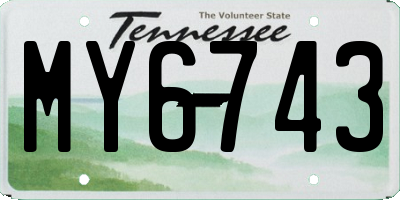 TN license plate MY6743