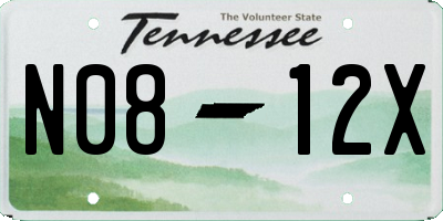 TN license plate N0812X