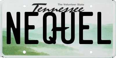 TN license plate NEQUEL