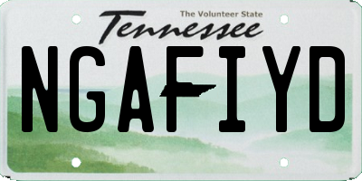 TN license plate NGAFIYD