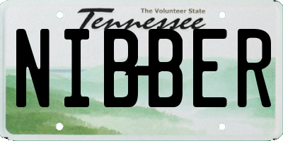 TN license plate NIBBER