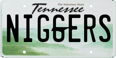 TN license plate NIGGERS