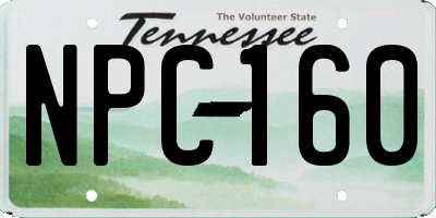 TN license plate NPC160