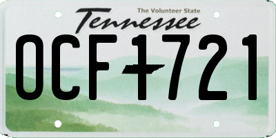 TN license plate OCF1721