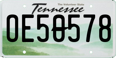 TN license plate OE50578