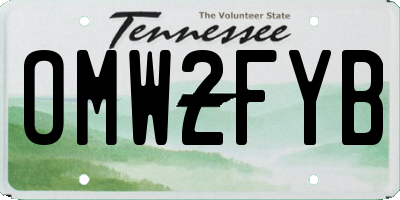 TN license plate OMW2FYB