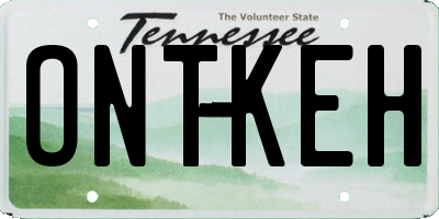 TN license plate ONTKEH