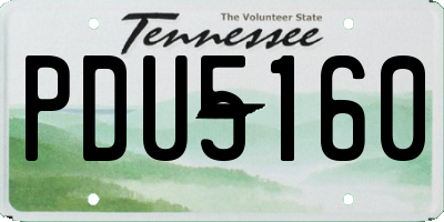 TN license plate PDU5160