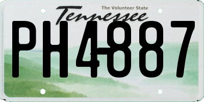 TN license plate PH4887
