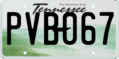 TN license plate PVB067