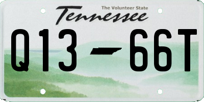 TN license plate Q1366T