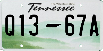 TN license plate Q1367A