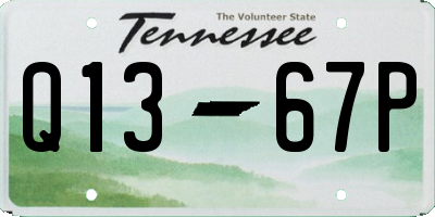 TN license plate Q1367P
