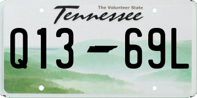 TN license plate Q1369L