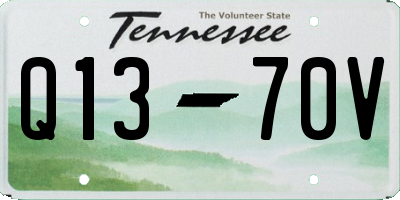 TN license plate Q1370V
