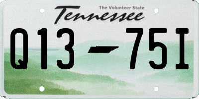 TN license plate Q1375I