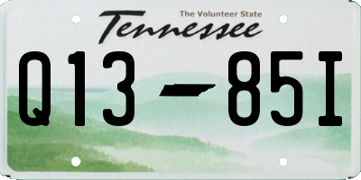 TN license plate Q1385I