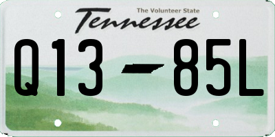 TN license plate Q1385L