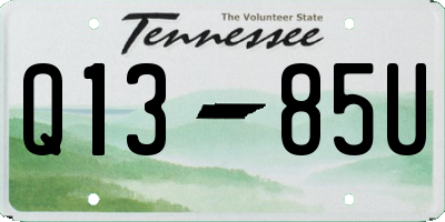 TN license plate Q1385U