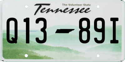 TN license plate Q1389I