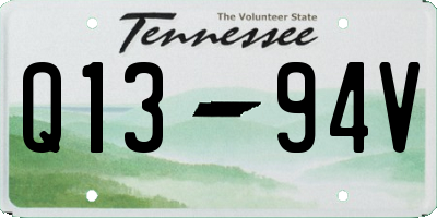 TN license plate Q1394V