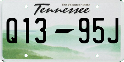 TN license plate Q1395J