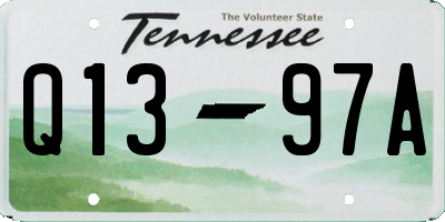 TN license plate Q1397A