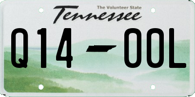 TN license plate Q1400L