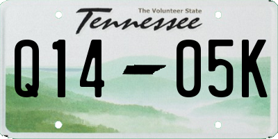 TN license plate Q1405K