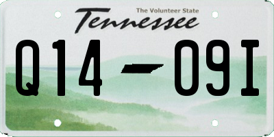TN license plate Q1409I