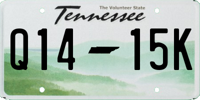 TN license plate Q1415K