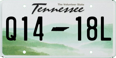 TN license plate Q1418L