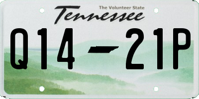 TN license plate Q1421P
