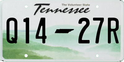 TN license plate Q1427R