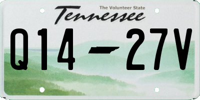 TN license plate Q1427V