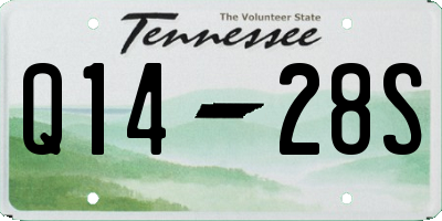 TN license plate Q1428S