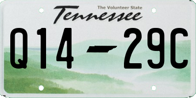 TN license plate Q1429C