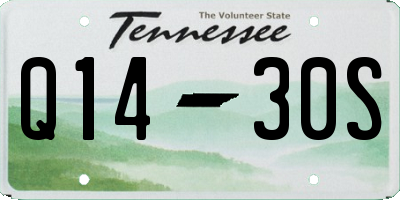 TN license plate Q1430S