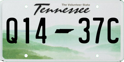 TN license plate Q1437C