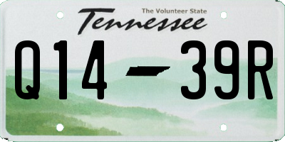 TN license plate Q1439R
