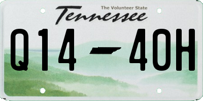 TN license plate Q1440H