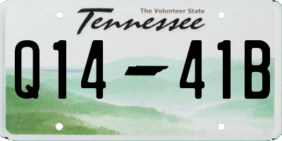 TN license plate Q1441B