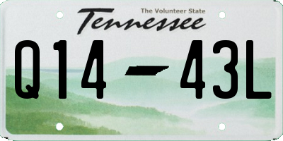 TN license plate Q1443L