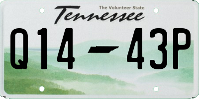 TN license plate Q1443P