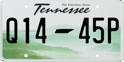 TN license plate Q1445P