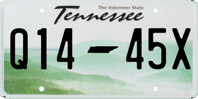 TN license plate Q1445X