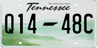 TN license plate Q1448C