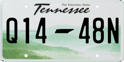 TN license plate Q1448N