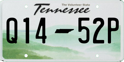 TN license plate Q1452P