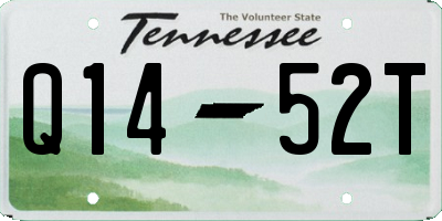 TN license plate Q1452T